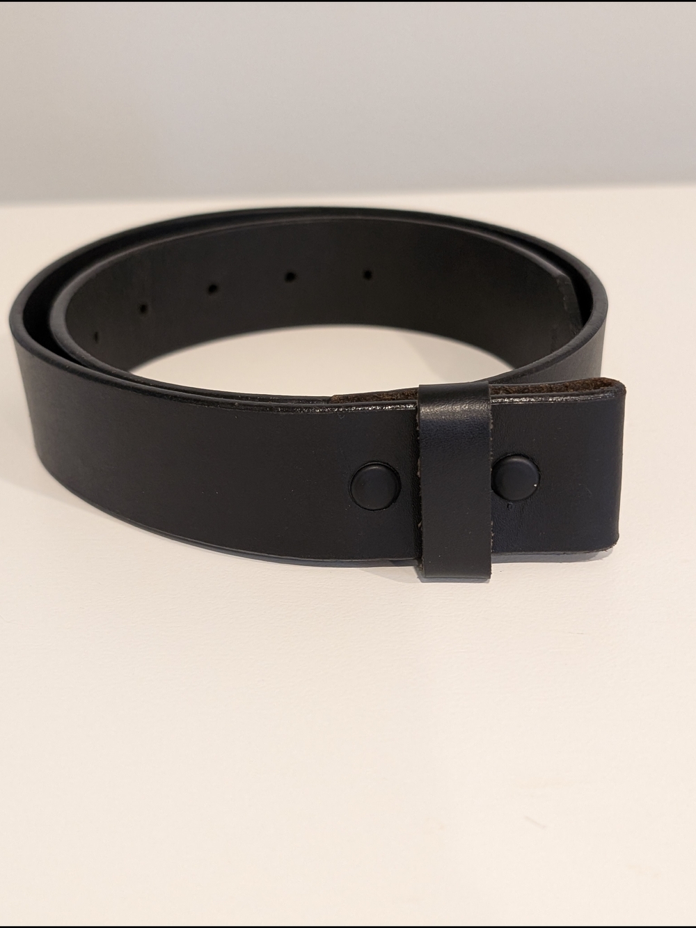 Nocona Smooth Black Genuine Leather Belt